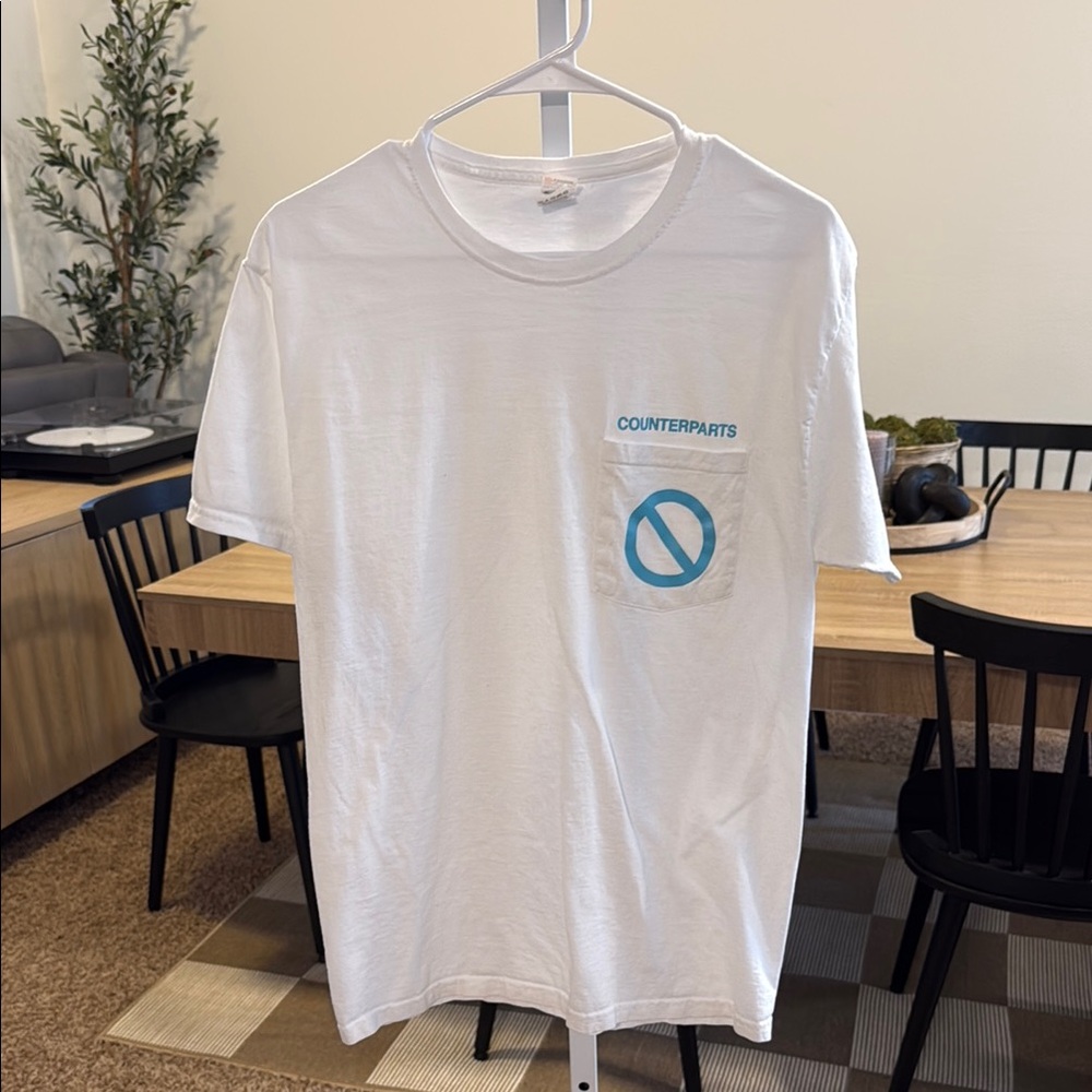 Counterparts White Short Sleeve Tee Classic Crew Neck New Without Tags